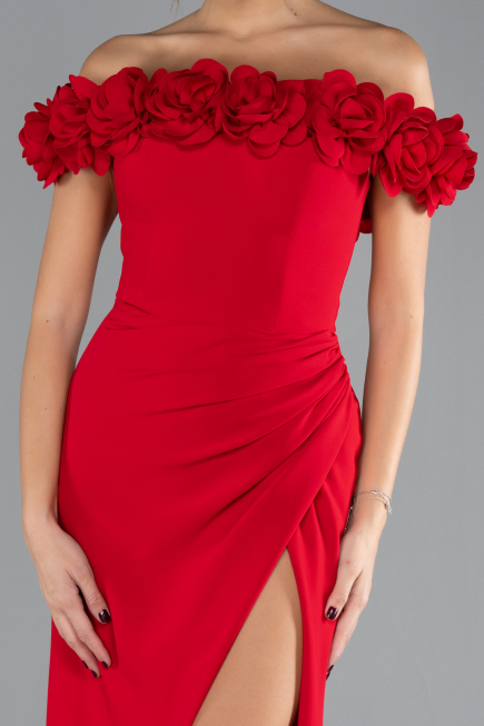 Robe Queue de Poisson Longue Rouge ABU4335