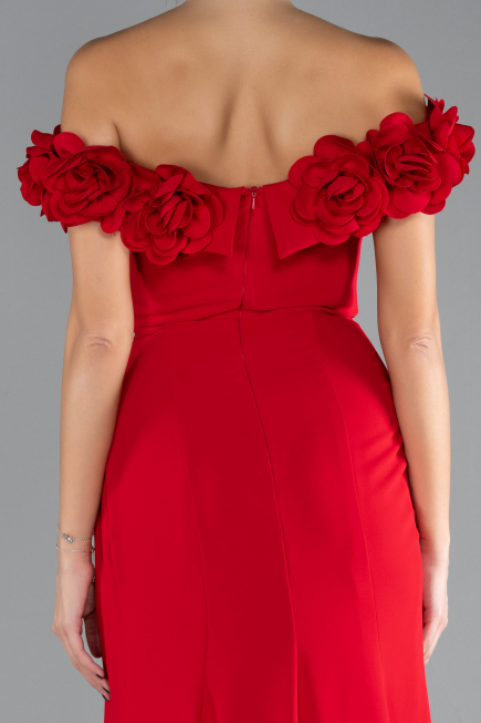Robe Queue de Poisson Longue Rouge ABU4335