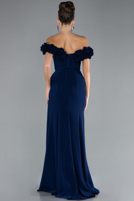 Robe Queue de Poisson Longue Bleu Marine ABU4335