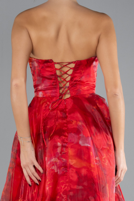 Robe de Soirée Longue Rouge ABU4336