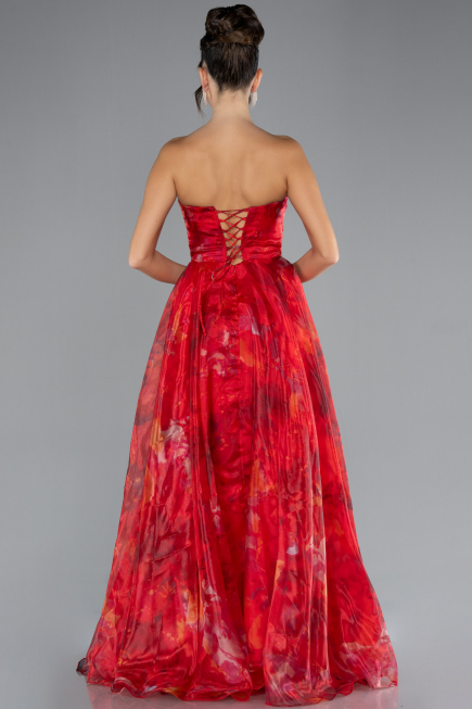 Robe de Soirée Longue Rouge ABU4336