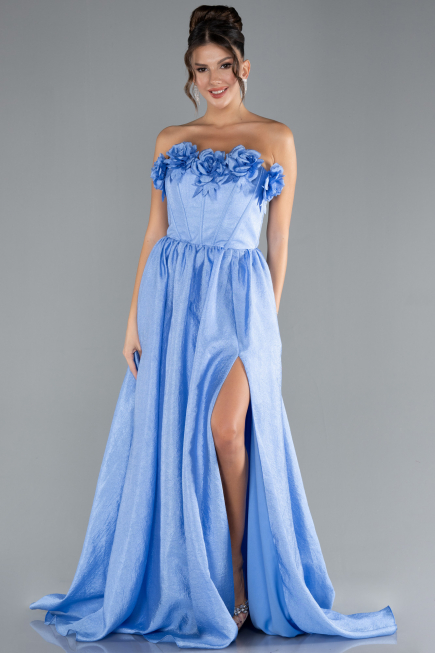 Robe de Soirée Longue Indigo ABU4337