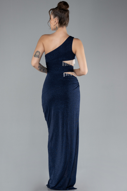 Robe de Soirée Longue Bleu Marine ABU3702