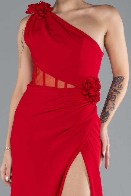 Robe Queue de Poisson Longue Rouge ABU4381
