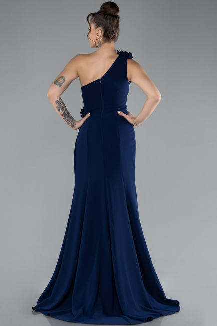 Robe Queue de Poisson Longue Bleu Marine ABU4381
