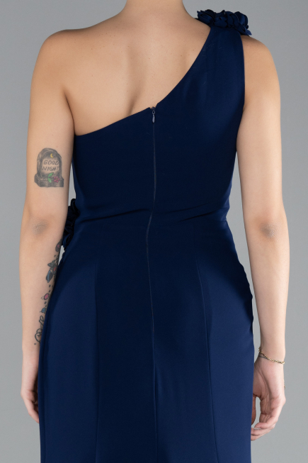 Robe Queue de Poisson Longue Bleu Marine ABU4381