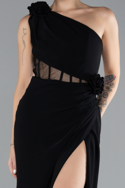 Robe Queue de Poisson Longue Noir ABU4381