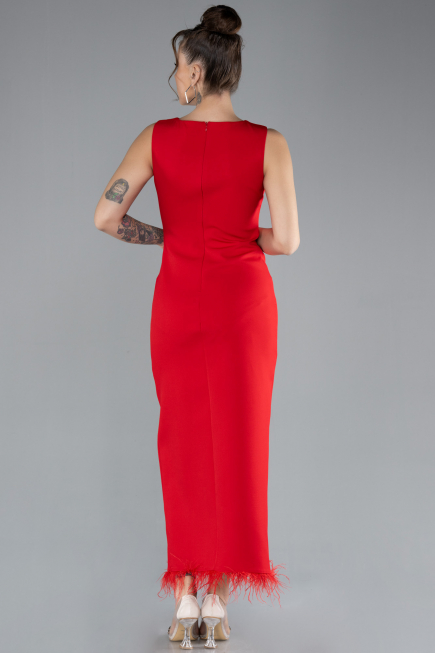 Robe De Soirée Midi Rouge ABK2169