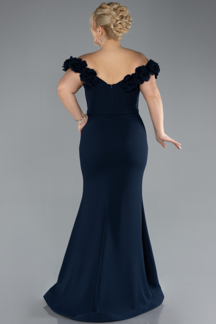 Robe de Soirée Longue Bleu Marine ABU4387