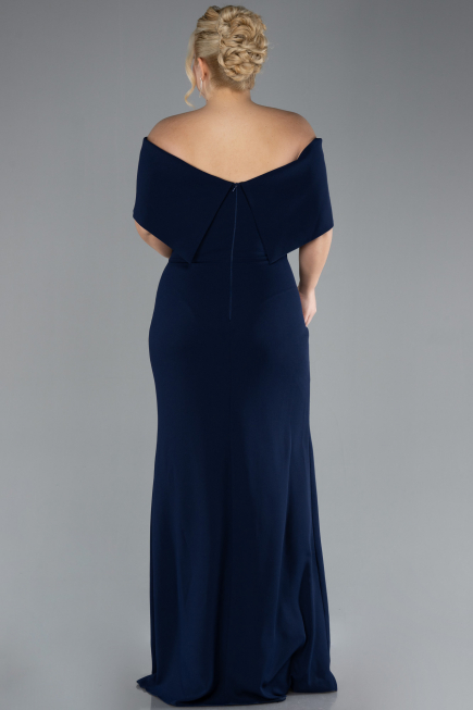 Robe De Soirée Grande Taille Longue Bleu Marine ABU3945