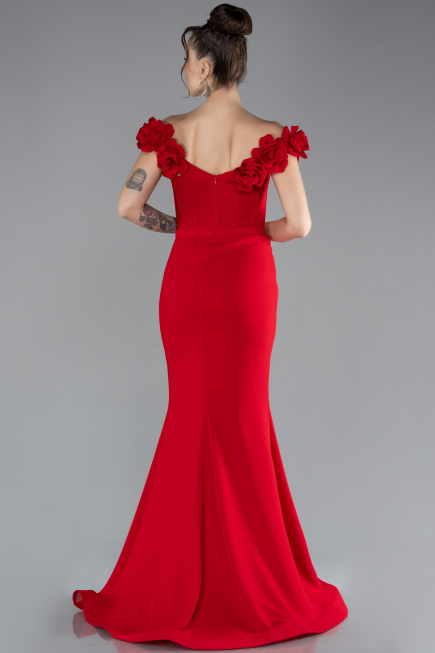Robe de Soirée Longue Rouge ABU4387