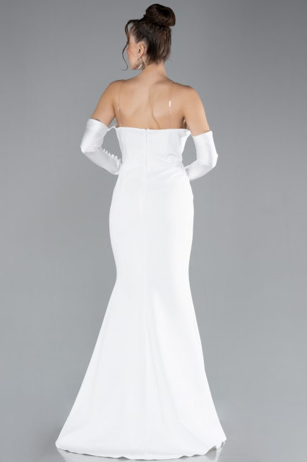 Robe de Soirée Longue Blanc ABU4398