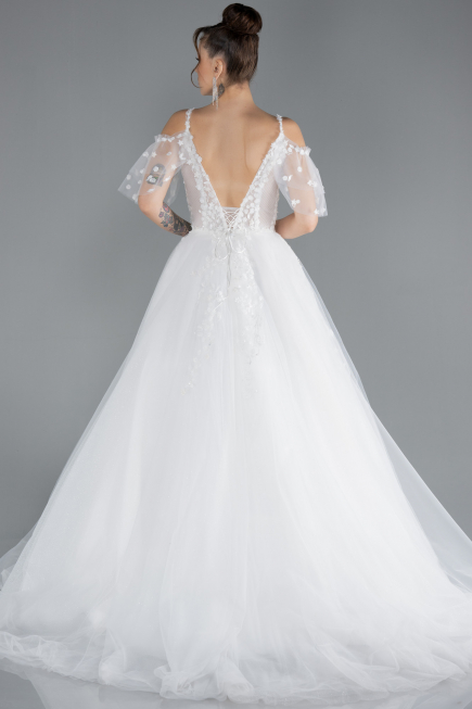 Robe de Mariée Grande Taillev Longue Blanc ABU4451