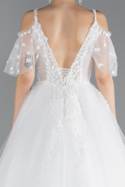 Robe de Mariée Grande Taillev Longue Blanc ABU4451