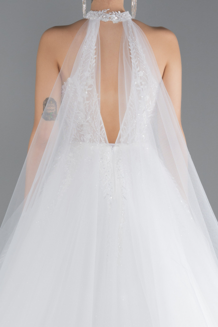 Robe de Mariée Grande Taillev Longue Blanc ABU4488