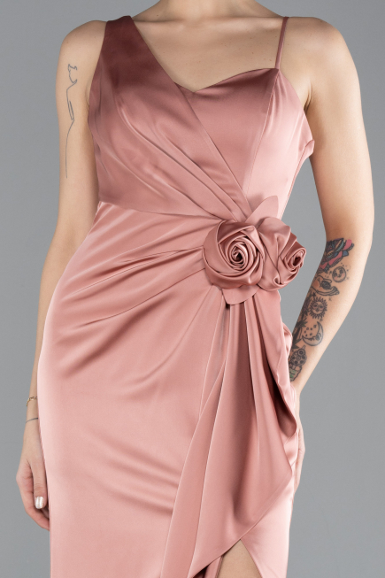 Robe de Soirée Longue Satin Pelure D'oignon ABU4498