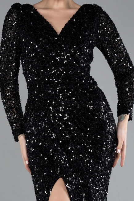 Robe de Soirée Longue Noir ABU4512