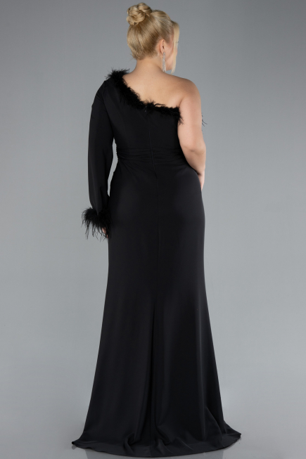 Robe Grande Taille Longue Noir ABU3518