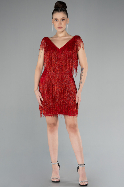 Haute Couture Mini Pierreux Rouge ABK2199