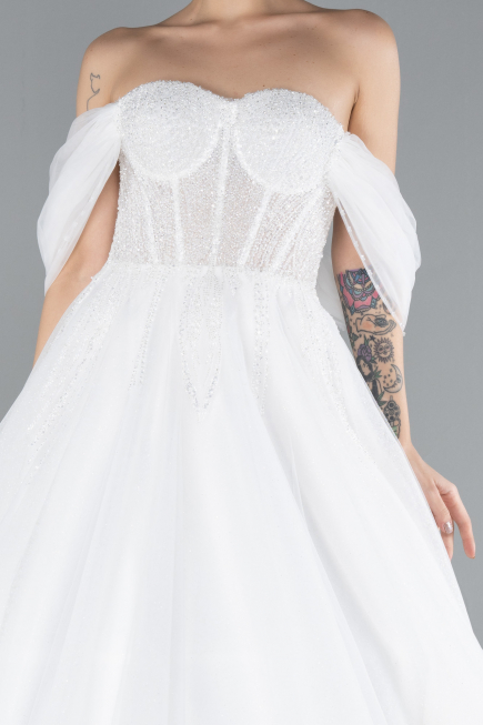 Robes de Mariage Longue Blanc ABU4529