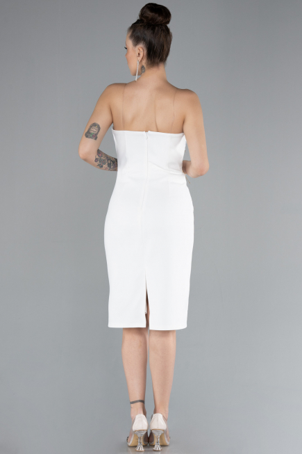 Robe de Cérémonie Courte Blanc ABK2211