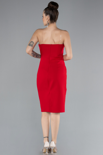 Robe de Cérémonie Courte Rouge ABK2211