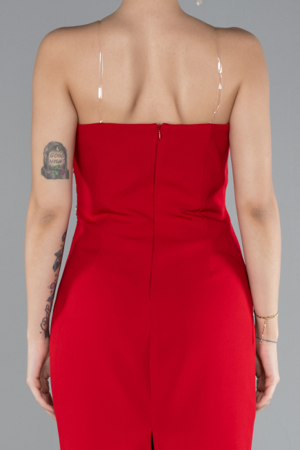 Robe de Cérémonie Courte Rouge ABK2211