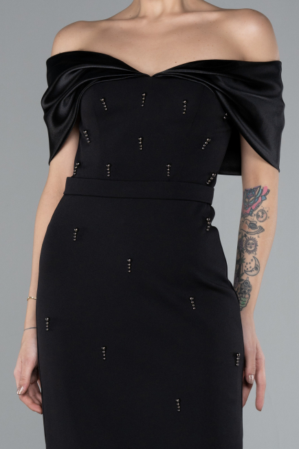 Robe De Soirée Midi Noir ABK2212