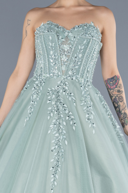 Robes De Soirée Grande Taille Longue Menthe ABU4465