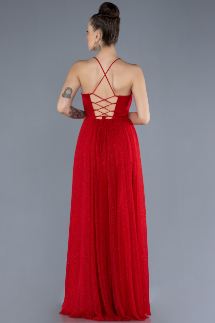 Robe de Soirée Longue Rouge ABU4596