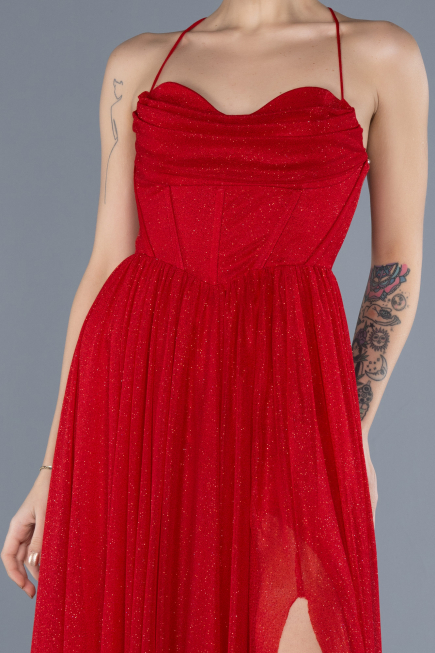 Robe de Soirée Longue Rouge ABU4596