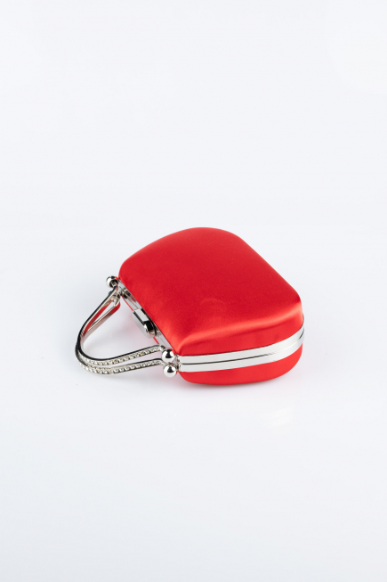 Sac de Soirée Luxe Satin Rouge V746