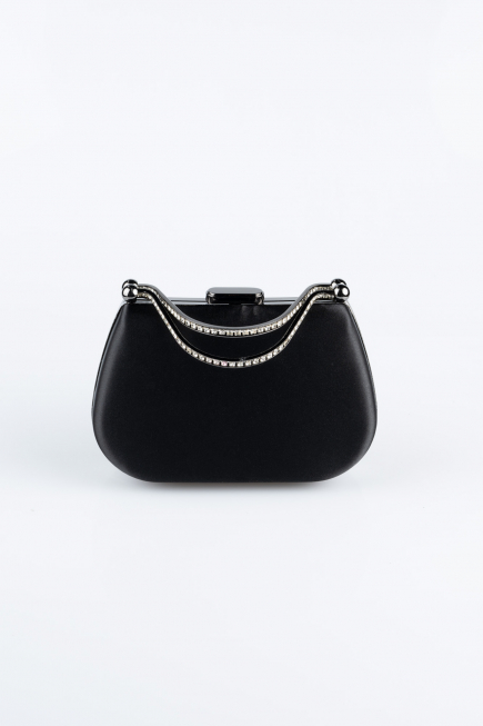 Sac de Soirée Luxe Satin Noir V746