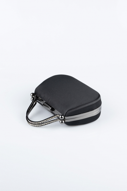 Sac de Soirée Luxe Satin Noir V746