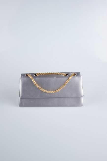 Sac de Soirée Luxe Satin Argent SH818