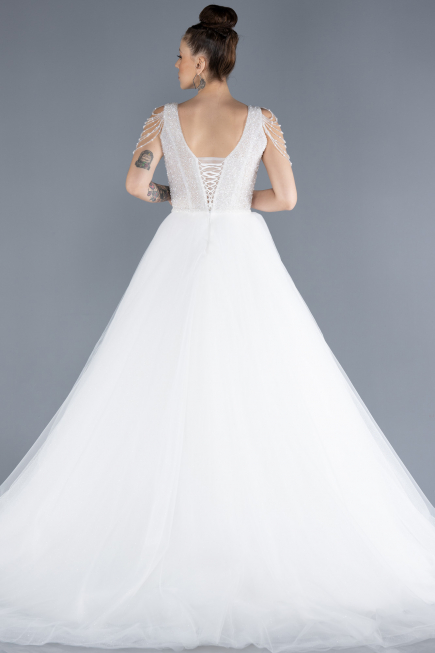 Robes de Mariage Longue Blanc ABU4598