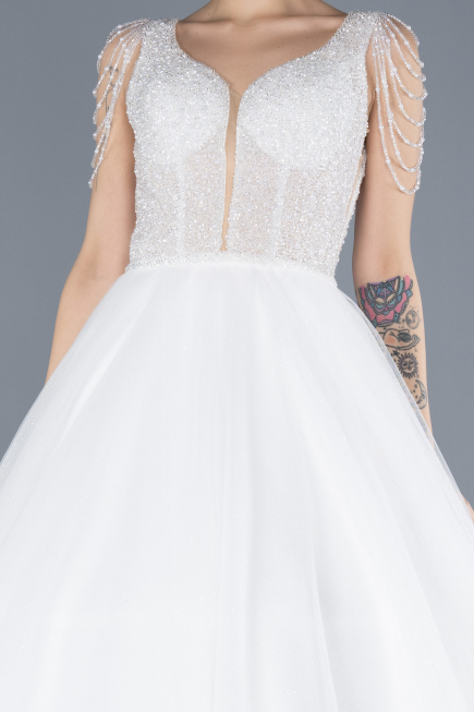 Robes de Mariage Longue Blanc ABU4598