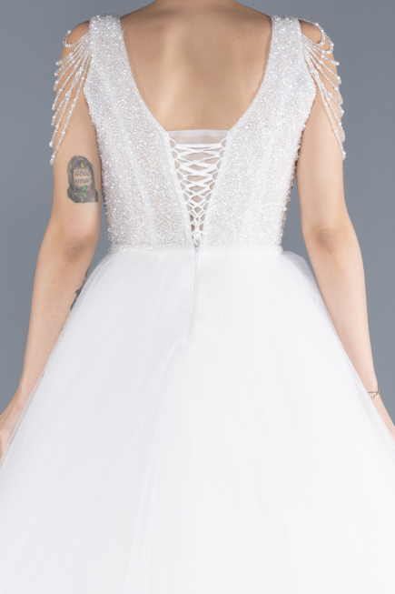 Robes de Mariage Longue Blanc ABU4598