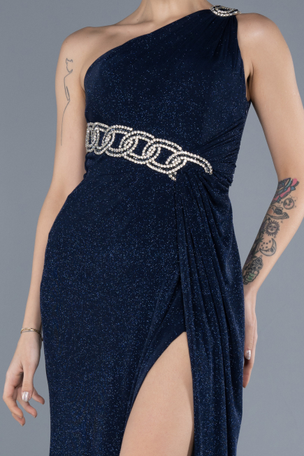 Robe de Soirée Longue Bleu Marine ABU4599