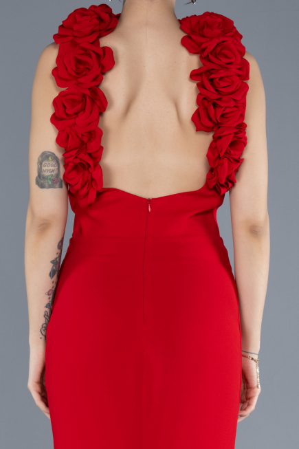 Robe de Soirée Longue Rouge ABU4610
