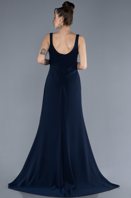 Robe de Soirée Longue Bleu Marine ABU4621