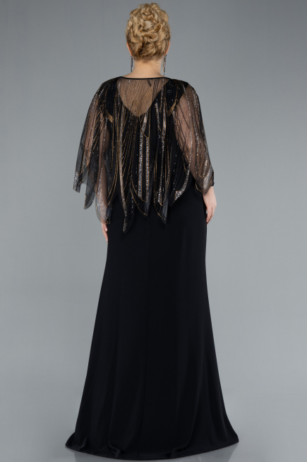 Robe Grande Taille Longue Noir ABU4634