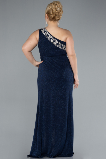 Robe De Soirée Grande Taille Longue Bleu Marine ABU4601