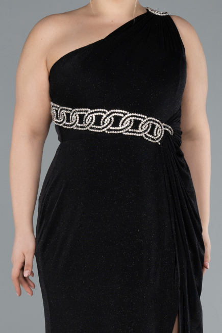 Robe De Soirée Grande Taille Longue Noir ABU4601