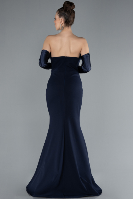 Robe Queue de Poisson Longue Bleu Marine ABU4637