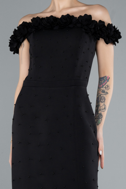 Robe de Cérémonie Midi Noir ABK2248
