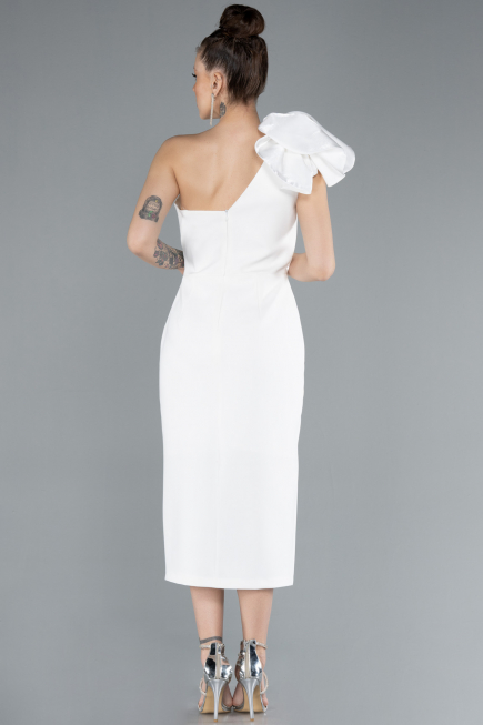 Robe de Cérémonie Midi Blanc ABK2249