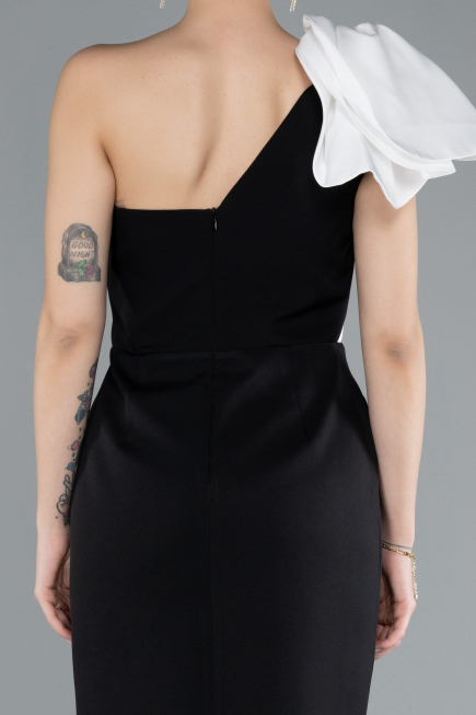 Robe de Cérémonie Midi Noir-Blanc ABK2249