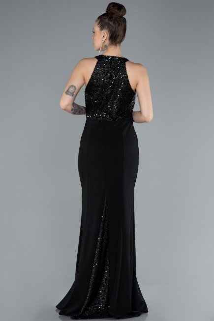 Robe Queue de Poisson Longue Noir ABU608