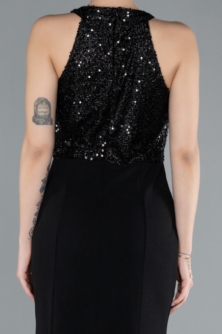 Robe Queue de Poisson Longue Noir ABU608